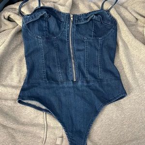 Denim bodysuit